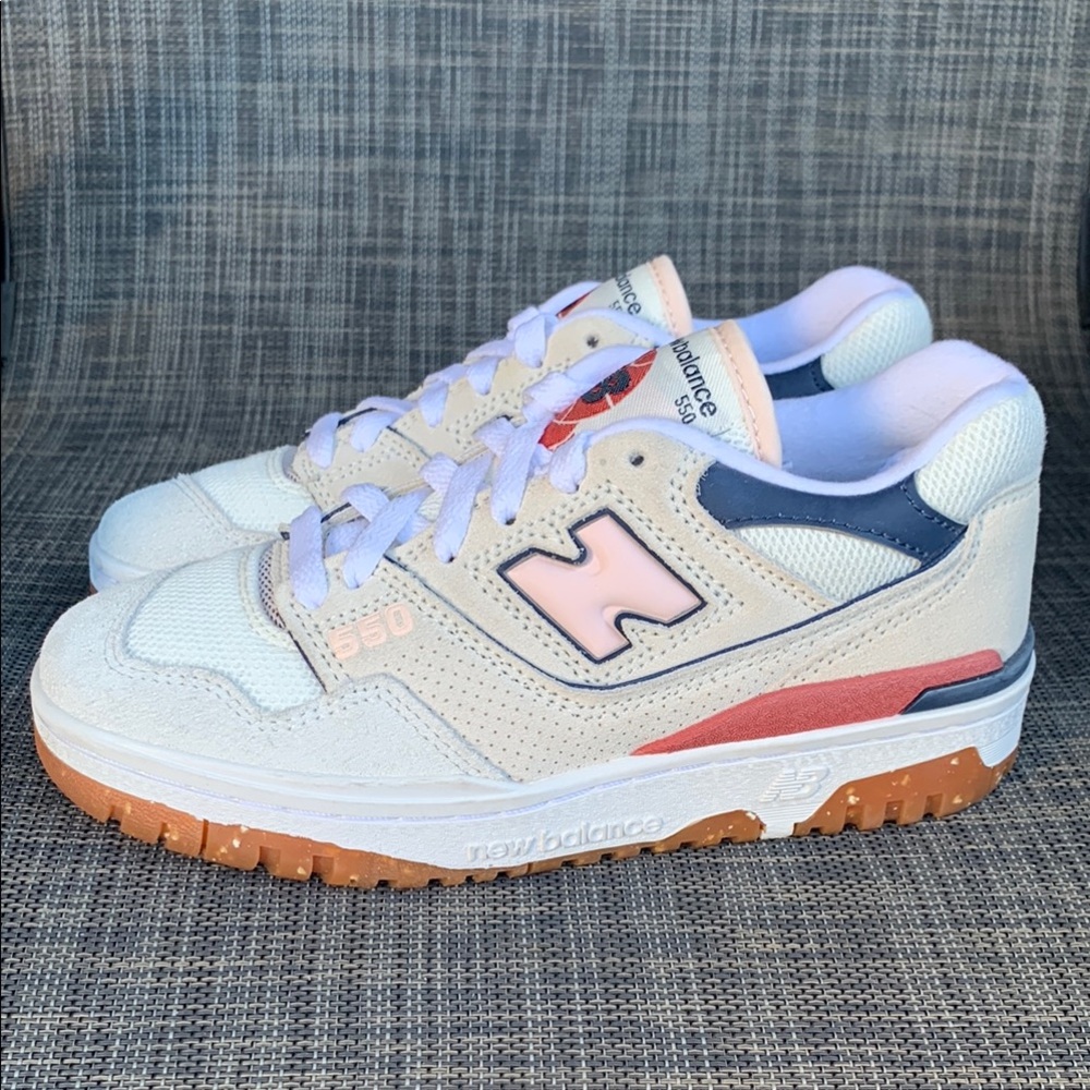 New Balance 550 'Sea Salt/Quartz Pink' Sneakers Active Shoes Women’s size 5 NWOT - Picture 5 of 11